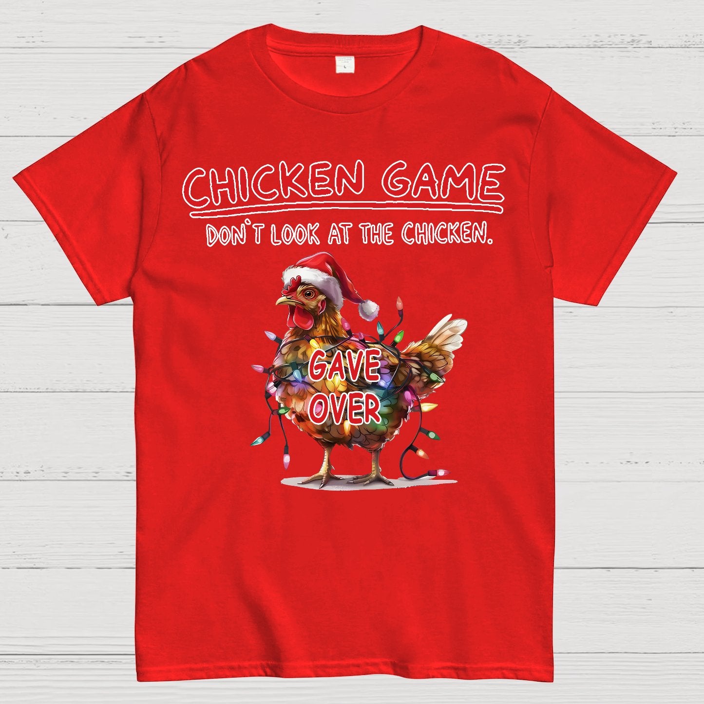 Funny Chicken Game Geek Christmas T-Shirt