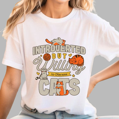 Willing to Discuss Cats Geek T-Shirt