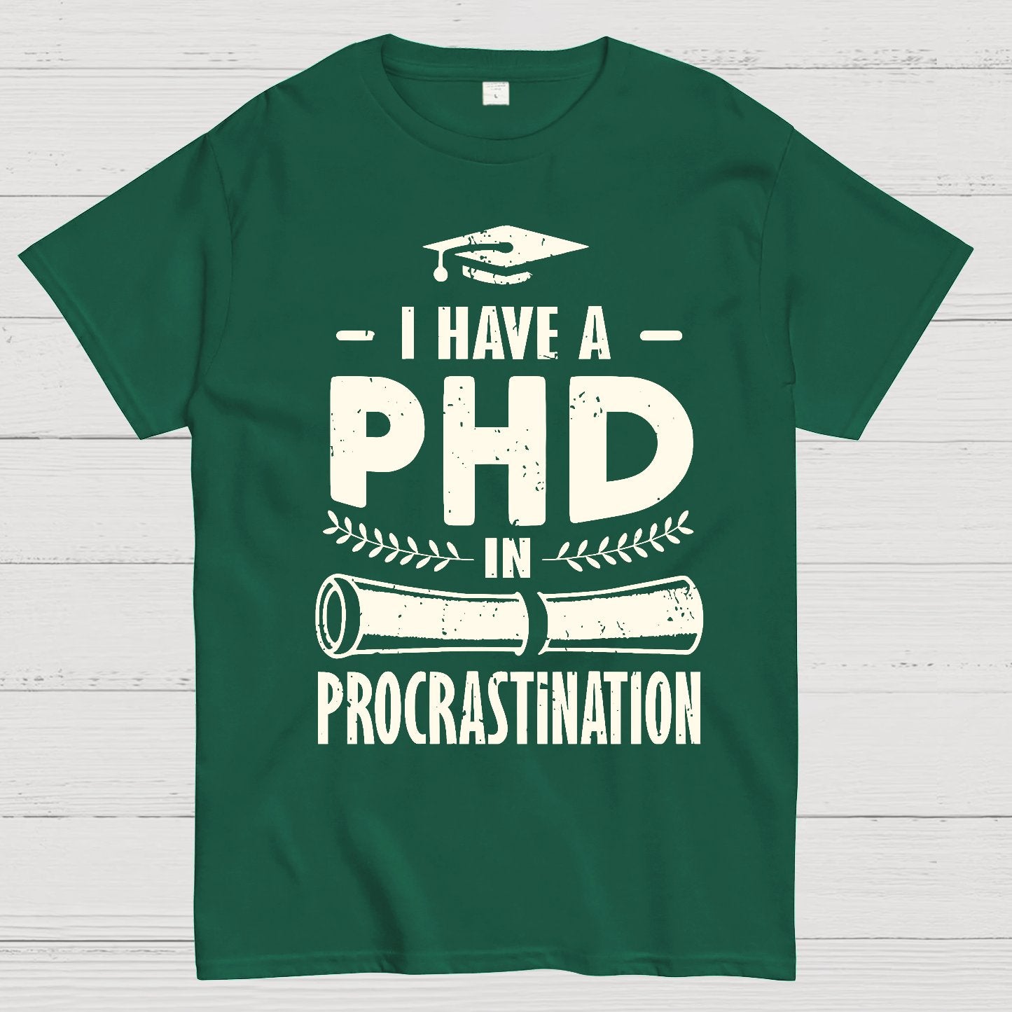 PHD In Procrastination Geek T-Shirt