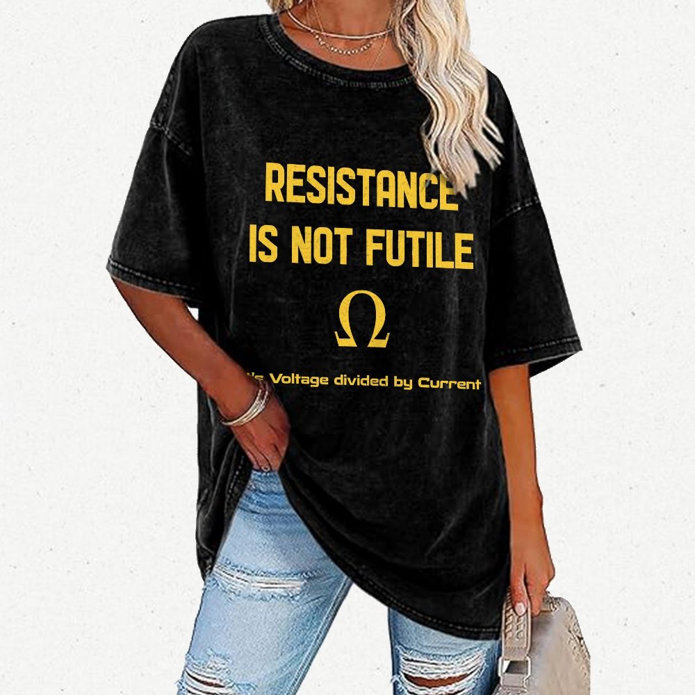 Resistance Is Futile Vintage Distressed T-shirt