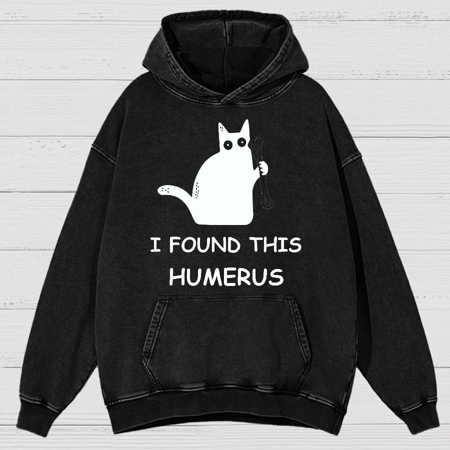 I Found This Humerus Nerdy Vintage Distressed Hoodie