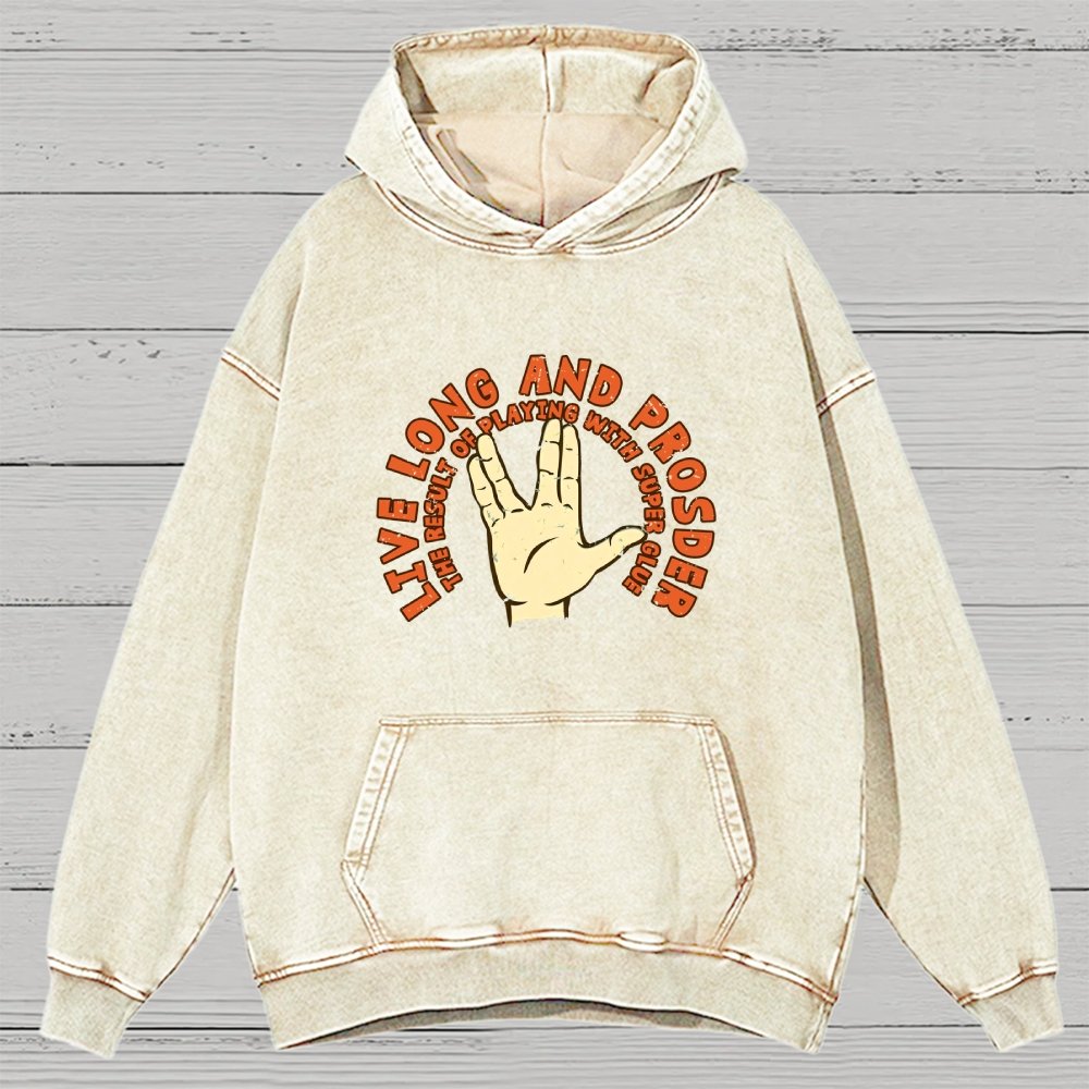 The Result Of Playing With Super Glue Vintage Distressed Hoodie