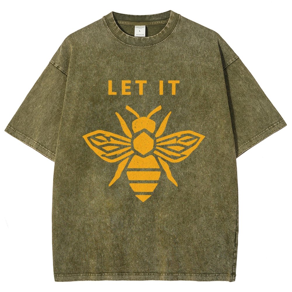 Let It Bee Vintage Distressed T-shirt