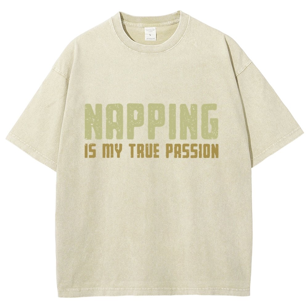 Napping is My Passion Vintage Distressed T-shirt