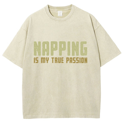 Napping is My Passion Vintage Distressed T-shirt