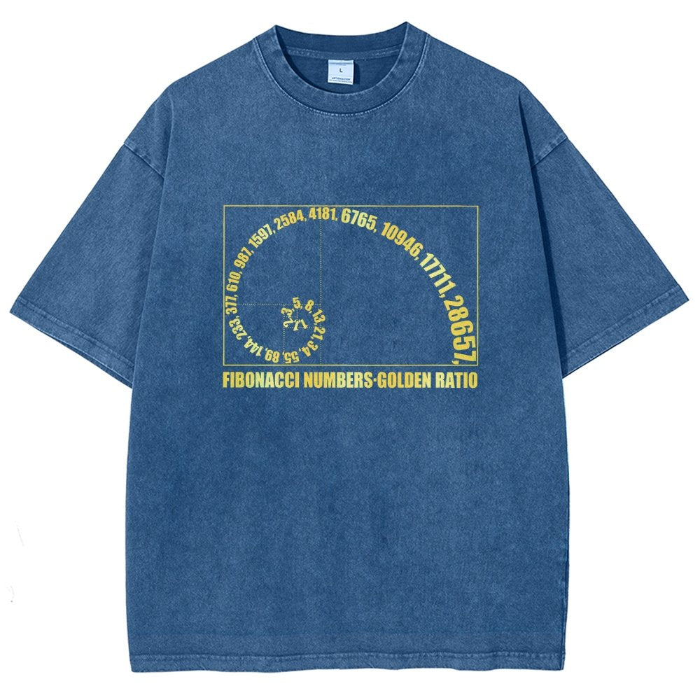 Fibonacci Numbers, Golden Ratio Vintage Distressed T-shirt