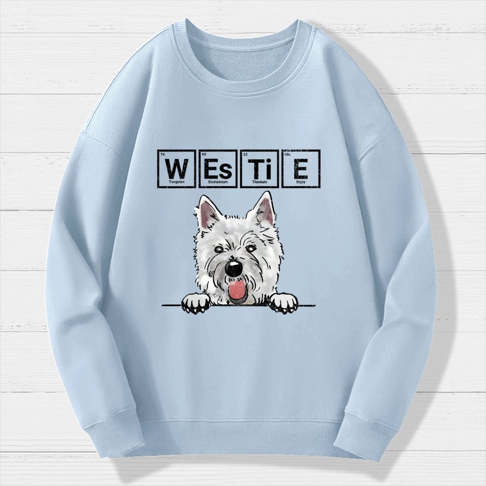 Periodic Table of Dogs  Dog Lover  Funny Science Geek Cotton Sweatshirt