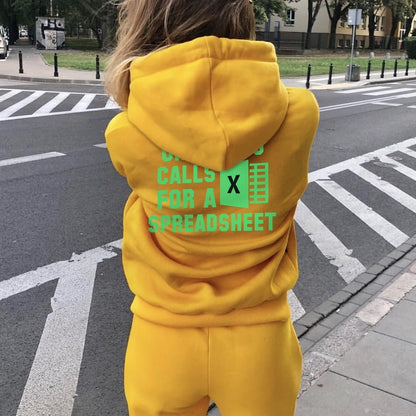 Ohh...This Calls For A Spreadsheet Printed Back Unisex Cotton Hoodie