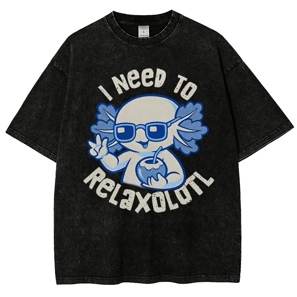 I Need To Relaxolotl Vintage Distressed T-shirt