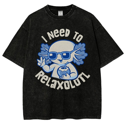 I Need To Relaxolotl Vintage Distressed T-shirt