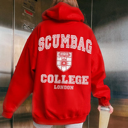 Scumbag College Unisex Printed Back Unisex Cotton Hoodie