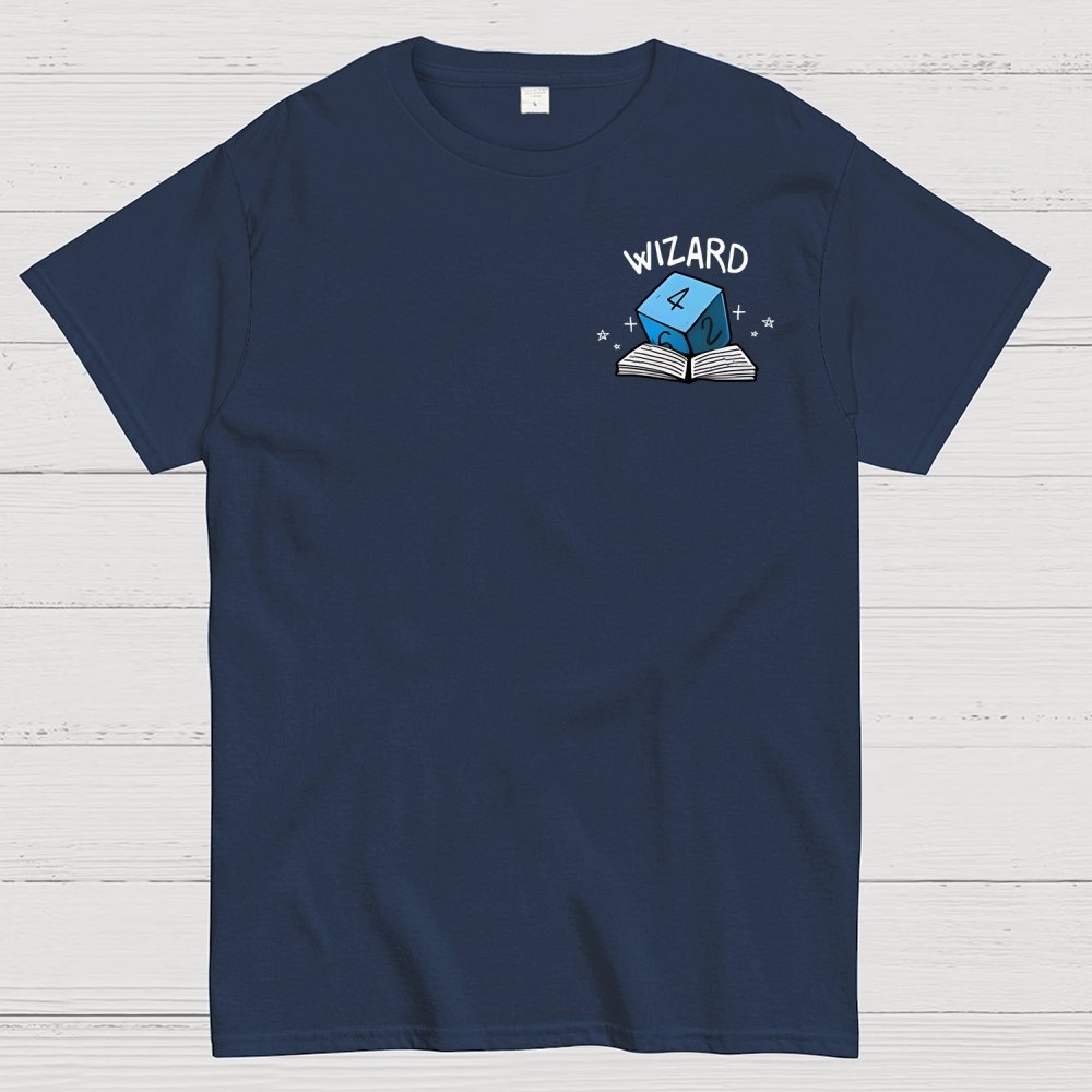 Wizard Dice Front And Back Printing Geek T-Shirt