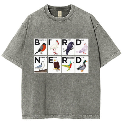 Bird Nerd Watching Vintage Retro Birdwatching Vintage Distressed T-shirt