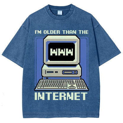Older Than The Internet Vintage Distressed T-shirt