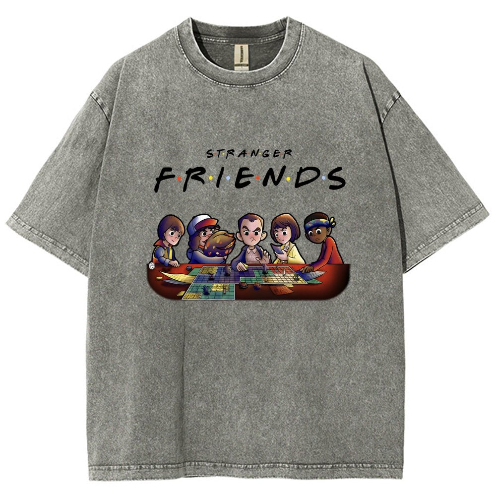 Mysterious Friends Vintage Distressed T-shirt