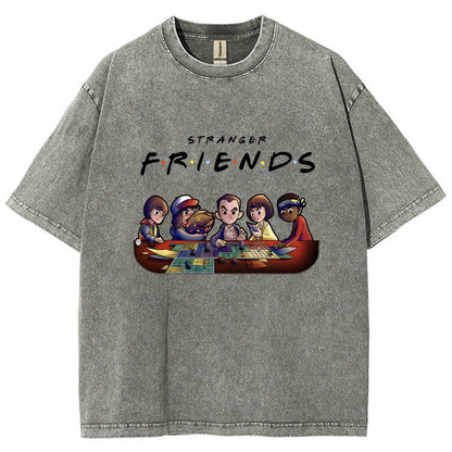 Mysterious Friends Vintage Distressed T-shirt