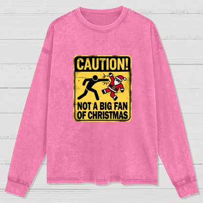 Christmas Caution Washed Long Sleeve Tee