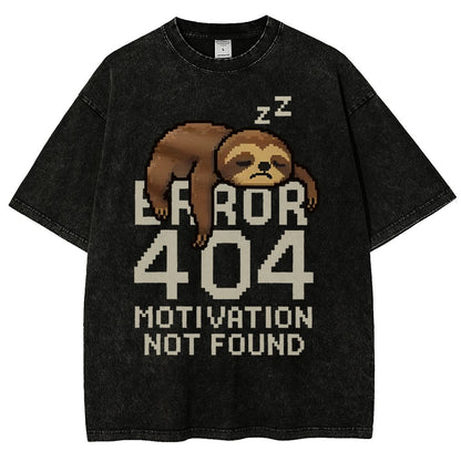 Error 404- Motivation Not Found Vintage Distressed T-shirt