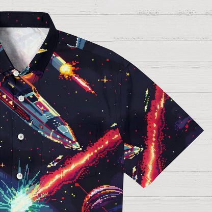 Space spaceship Geek Hawaiian Shirt