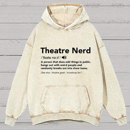 Funny Theatre Nerd Vintage Distressed Hoodie