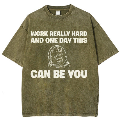 R.I.P. Worked Really Hard Vintage Distressed T-shirt