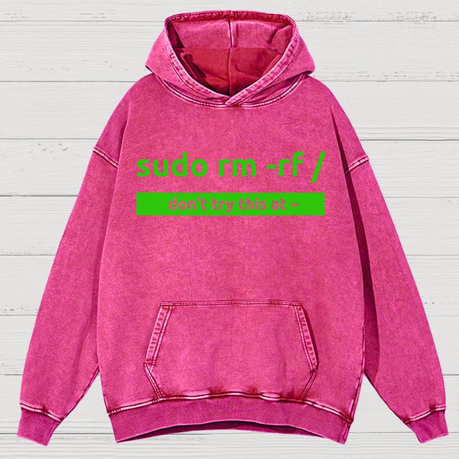 Sudo Linux Programming Command Nerd Vintage Distressed Hoodie