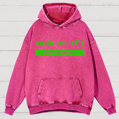 Sudo Linux Programming Command Nerd Vintage Distressed Hoodie