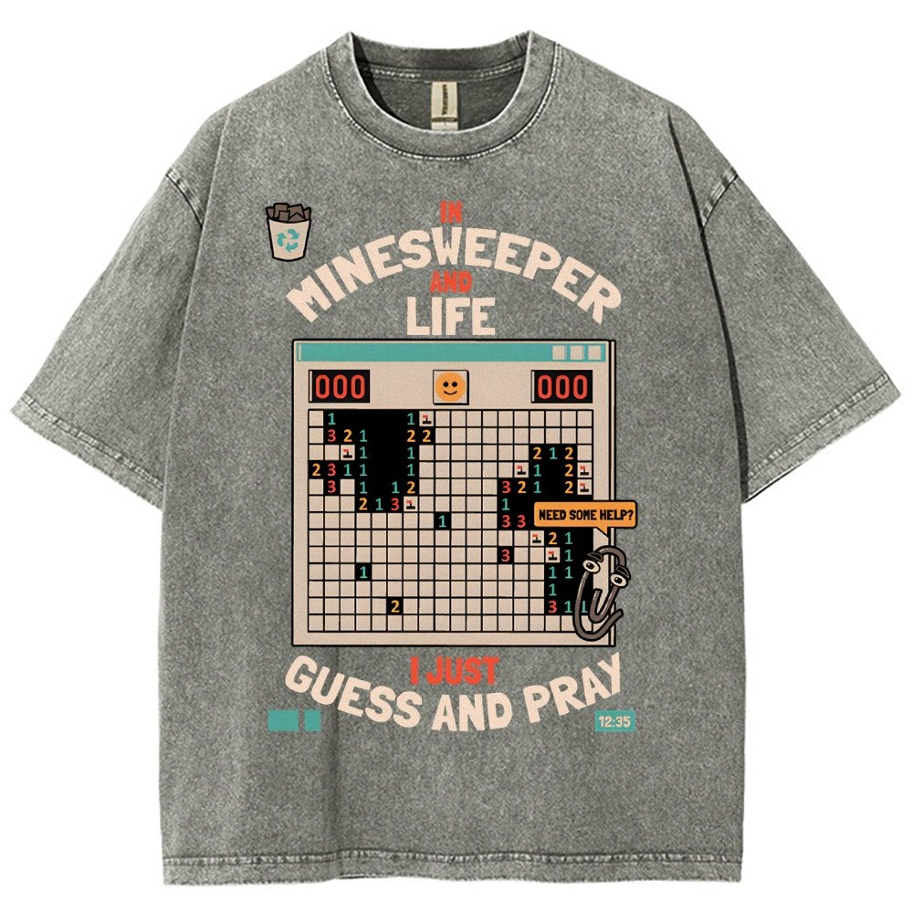 The Minesweeper Philosophy Vintage Distressed T-shirt
