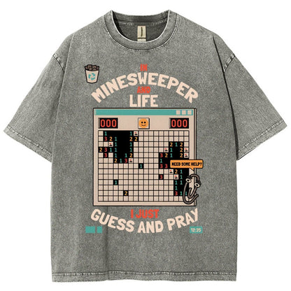 The Minesweeper Philosophy Vintage Distressed T-shirt