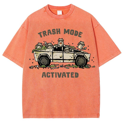 Trash Mode Activated Vintage Distressed T-shirt