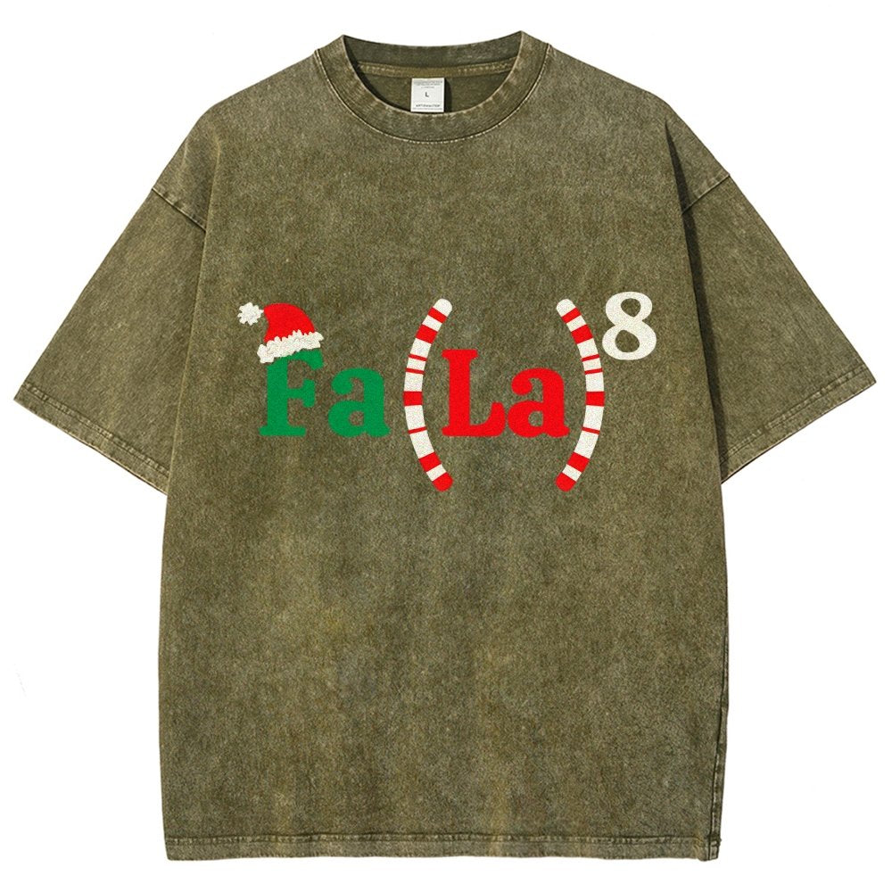 Fa La La La La Christmas Math Vintage Distressed T-shirt