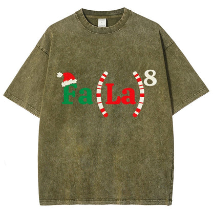 Fa La La La La Christmas Math Vintage Distressed T-shirt