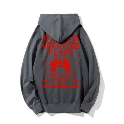 Now I Have a Machine Gun Ho-Ho-Ho Printed Back Unisex Cotton Hoodie