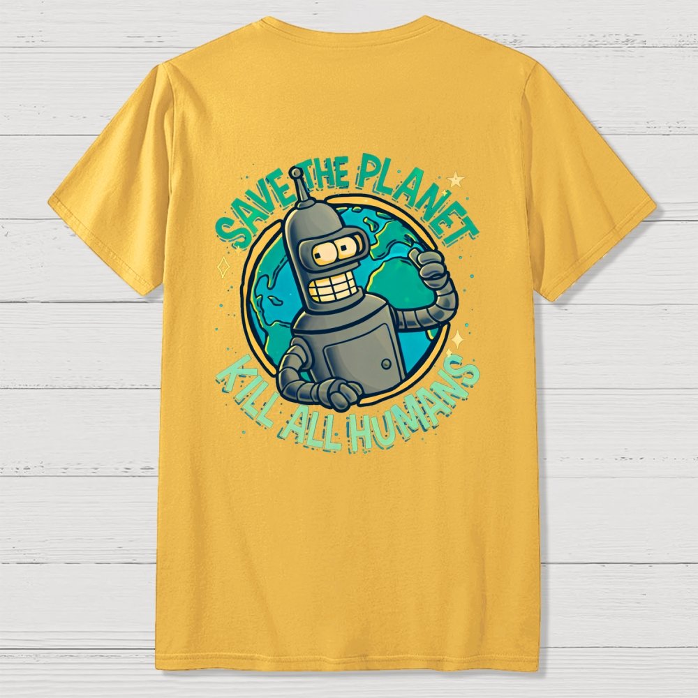 Yippee-Ki-Yay Front And Back Printing Geek T-Shirt
