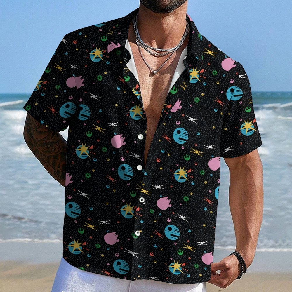 A Starry Galaxy Outer Space Geek Hawaiian Shirt
