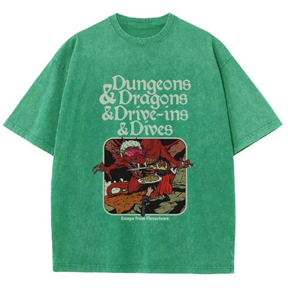 Mystic Realm Dive Ins And Dives Vintage Distressed T-shirt