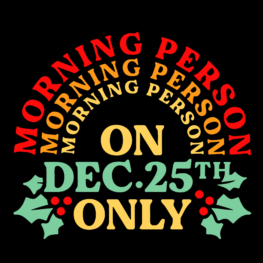 Morning Person On Dec 25th Only Christmas Geek T-Shirt
