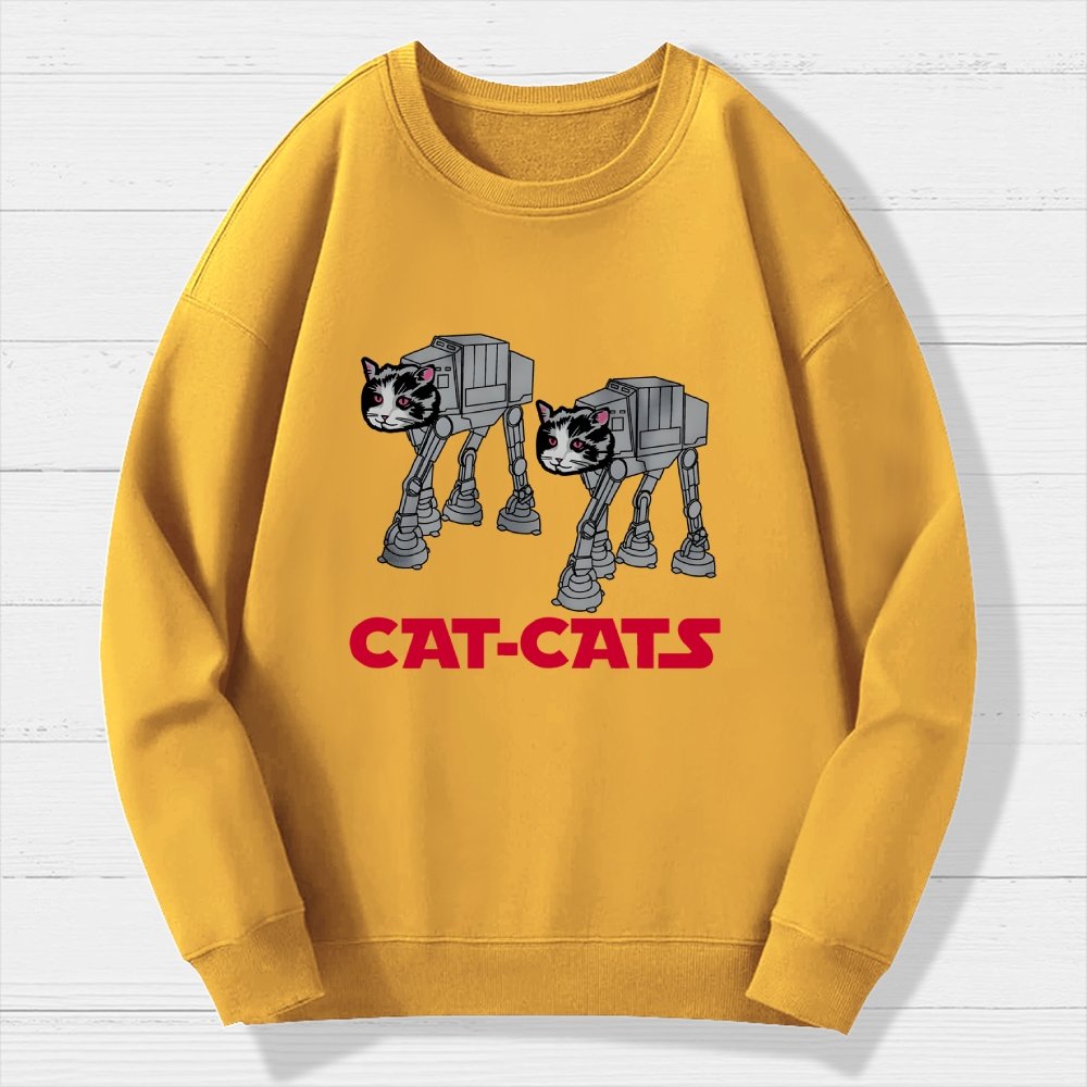 Walking Robot Cat Geek Cotton Sweatshirt