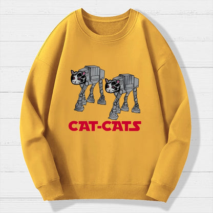 Walking Robot Cat Geek Cotton Sweatshirt