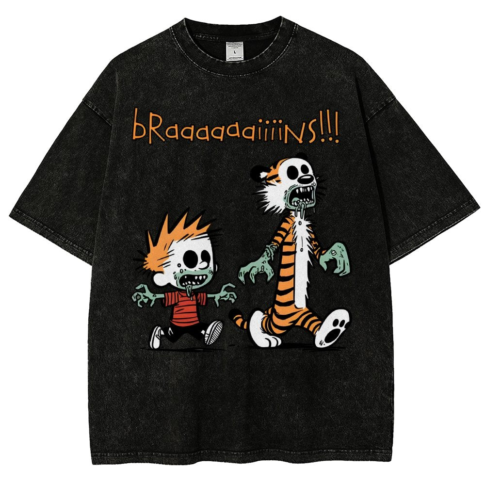 Braaaaaaiiiins!!! Vintage Distressed T-shirt