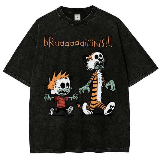 Braaaaaaiiiins!!! Vintage Distressed T-shirt