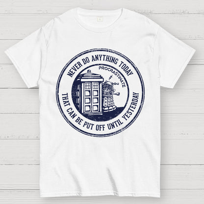 Time Travel Procrastination Geek T-Shirt