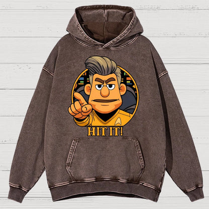 Hit It Vintage Distressed Hoodie