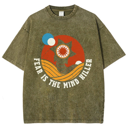 Fear Is The Mind Killer - Vintage Distressed Retro Scifi Vintage Distressed T-shirt