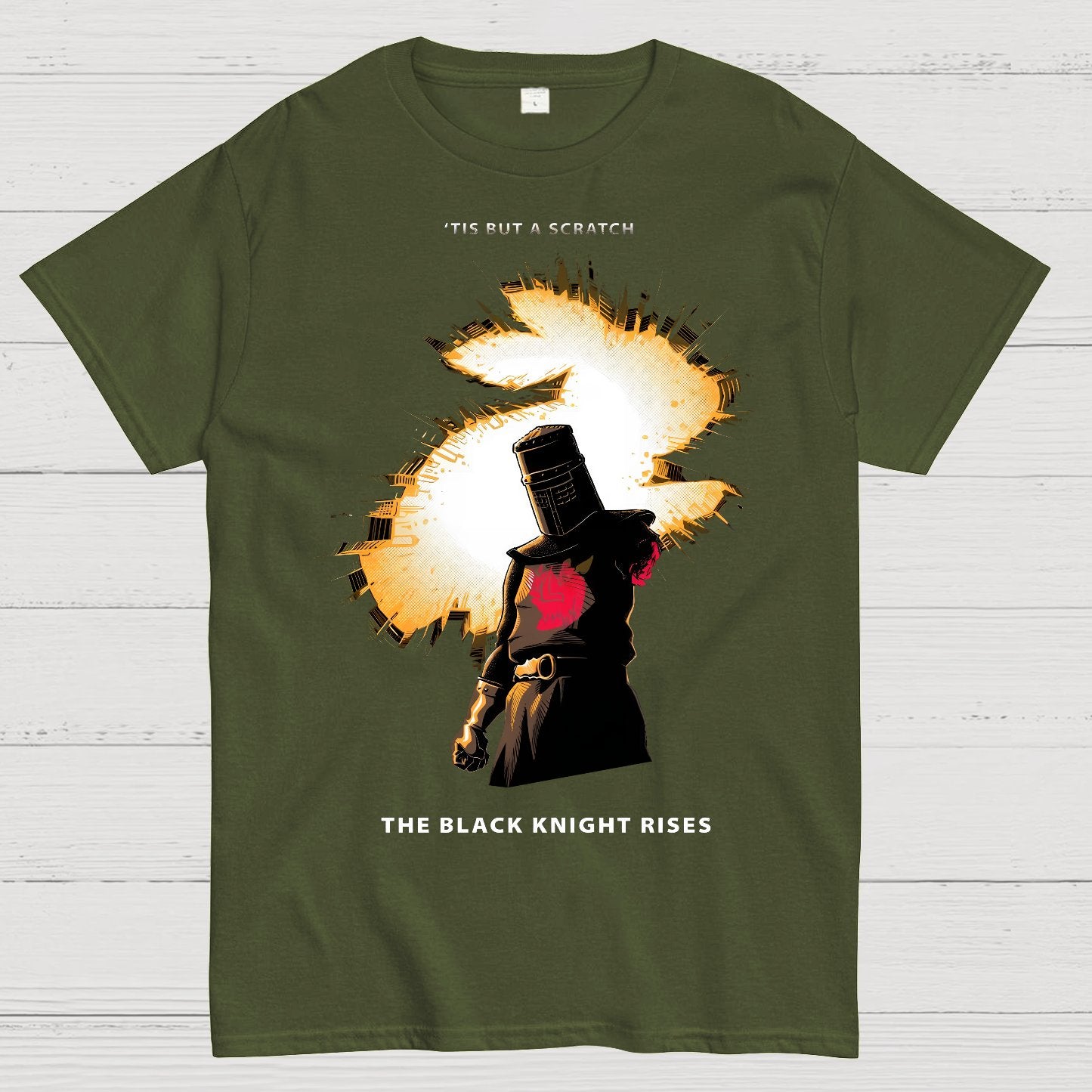 Black Knight vs. Bunny. one will fall. Geek T-Shirt