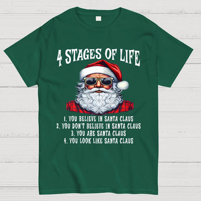 4 Stages Of Life Funny Christmas Geek T-Shirt
