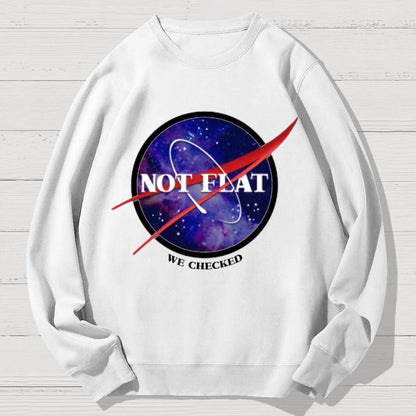 Not Flat Science Nerd Geek Cotton Sweatshirt