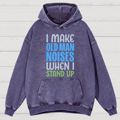 Old Man Noises Vintage Distressed Hoodie