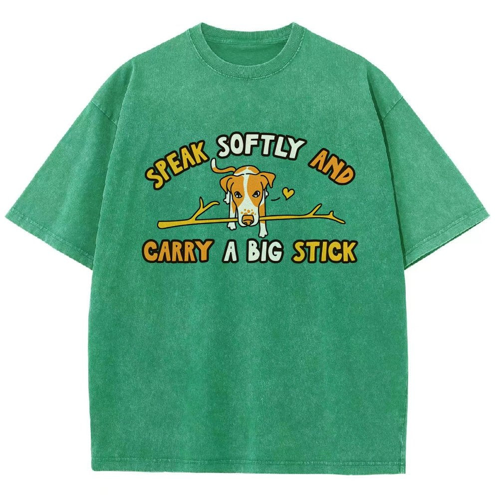 Speak Softly And Carry A Big Stick Vintage Distressed T-shirt