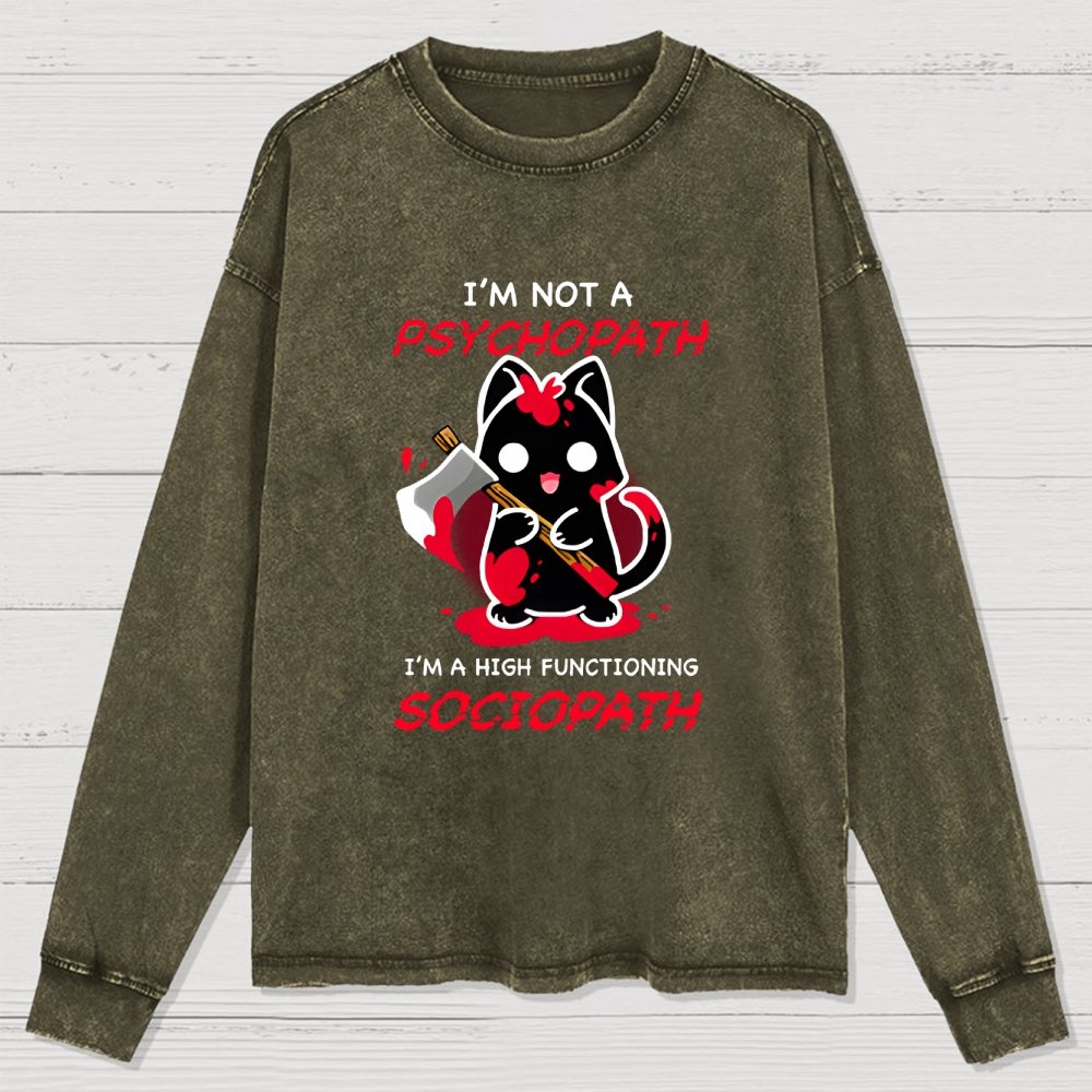 Psychopath Washed Long Sleeve Tee